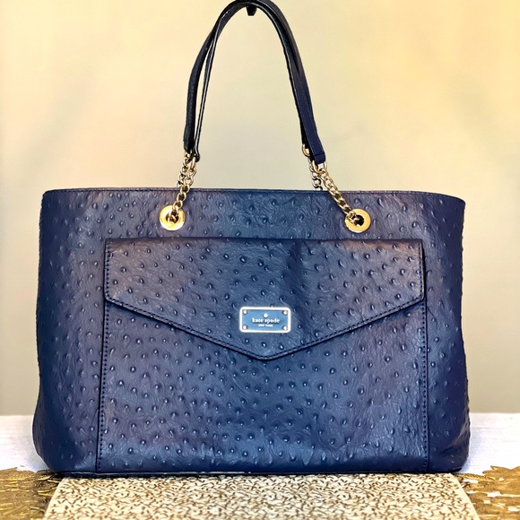 Kate Spade Ostrich Embossed Leather Tote - Picture 2 of 8